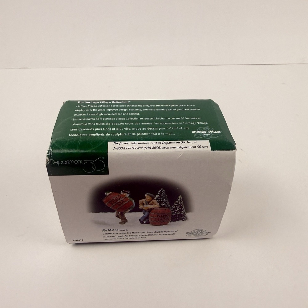 Department 56 ALE MATES Christmas Dickens Village Beer Keg 58417 Retired - Picture 7 of 11